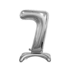 BC-ASS7 Folijski balon sa postoljem 7 Silver 74cm