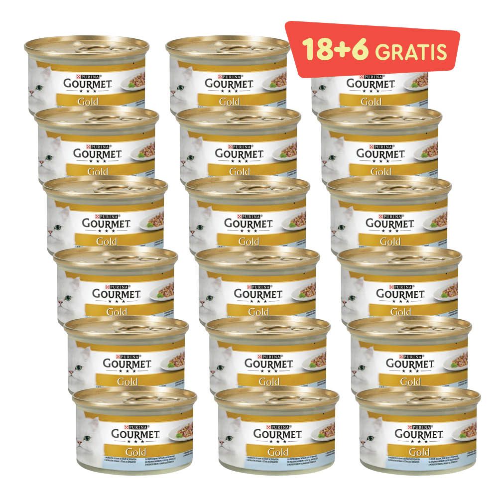 Gourmet Gold morska riba/špinat 85 g (18 + 6 BONUS) slika 1