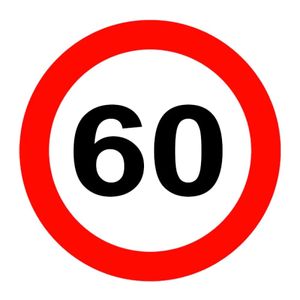 Naljepnica Ograničenja Brzine 60 km/h
