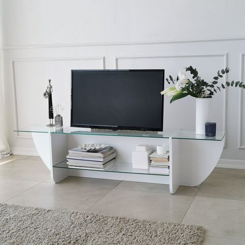 Lily - White White TV Stand slika 1