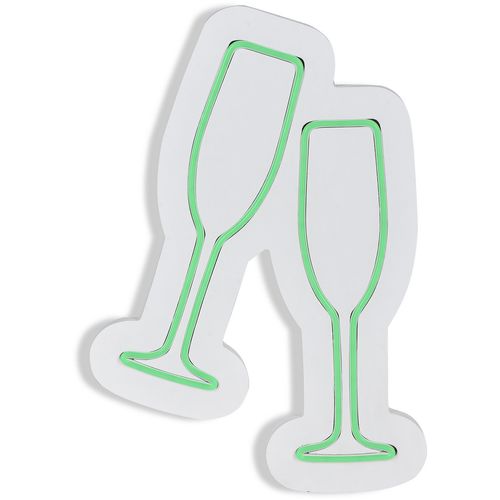 Wallity Ukrasna plastična LED rasvjeta, Champagne Glasses - Green slika 6