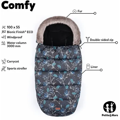 PETITE&amp;MARS Footmuff Comfy 4 u 1 zimska vreća za kolica, Glossy Princess/Grey slika 6