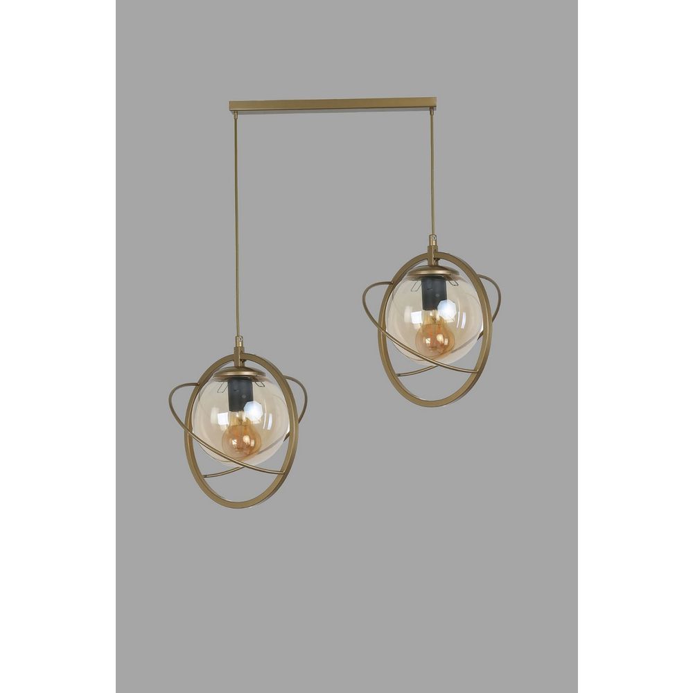 Nepal 2 Li Sıralı Eskitme Bal Camlı Sarkıt Antique Luster slika 2
