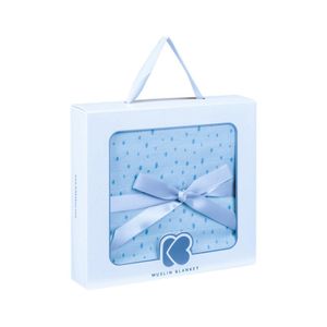 Kikka Boo Dvoslojni pokrivač od muslina Dots 100x100cm, Blue