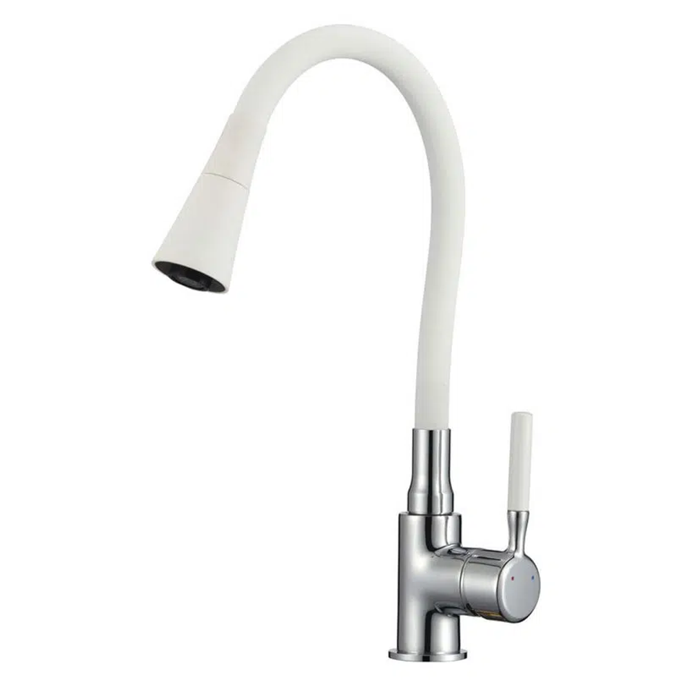 Inter Ceramic slavina za sudoper havana + set za ugradnju zinc/mesing kromirana/bijela slika 1