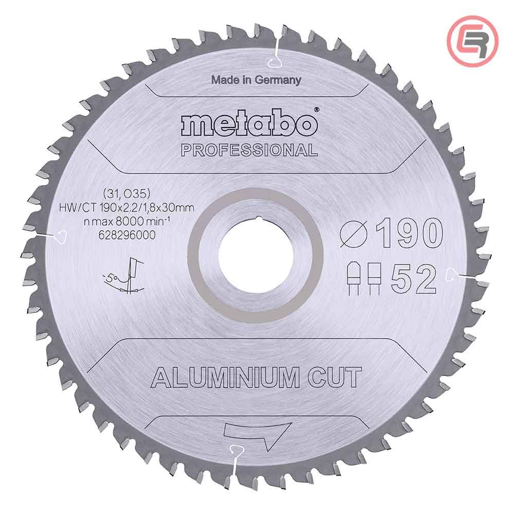 Metabo List Kružne Pile Za Al 190x2,2/1,8x30 / Z=52 Aluminium Cut Professional – 628296000 slika 1