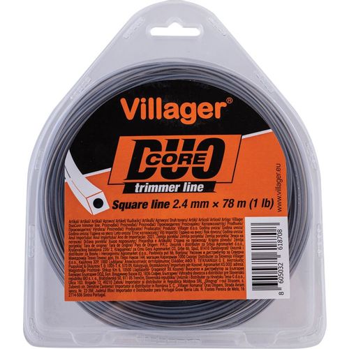 Villager Silk za trimer 2,4 mm x 390 m (5LB) - Duo core - četvrtasta nit  slika 1