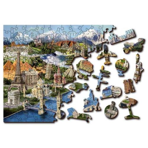 Wooden City Drvene puzzle - znamenitosti L slika 1