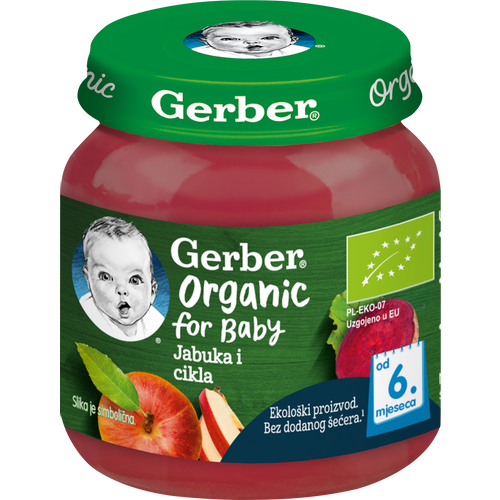 Gerber Organic for Baby Kašica jabuka i cikla 125g slika 1