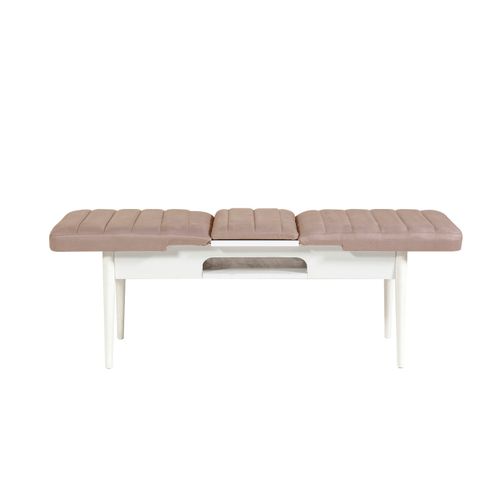 Woody Fashion Klupa, Bijela boja Kamen, Vina Bench - White, Stone slika 9