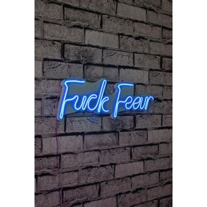 Wallity Ukrasna plastična LED rasvjeta, Fuck Fear - Blue