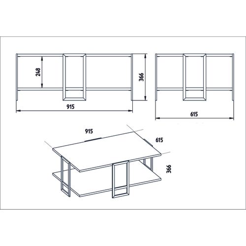 Polka - White Gold
White Coffee Table slika 5