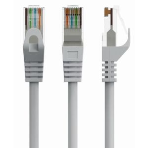 PP6U-CU-1M Gembird Mrezni kabl, CAT6 BAKARNI UTP Patch cord 1m grey