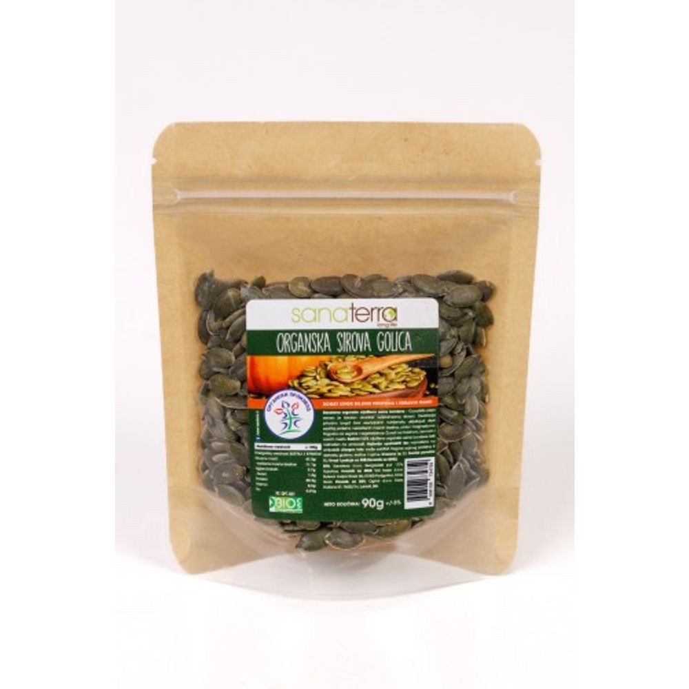 Sanaterra Sirovo organsko sjeme bundeve 90gr  slika 1