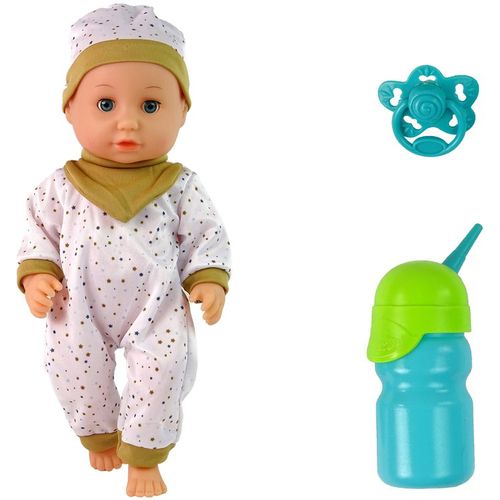 Lutka beba s bočicom i dudom u zvjezdanoj pidžami slika 2