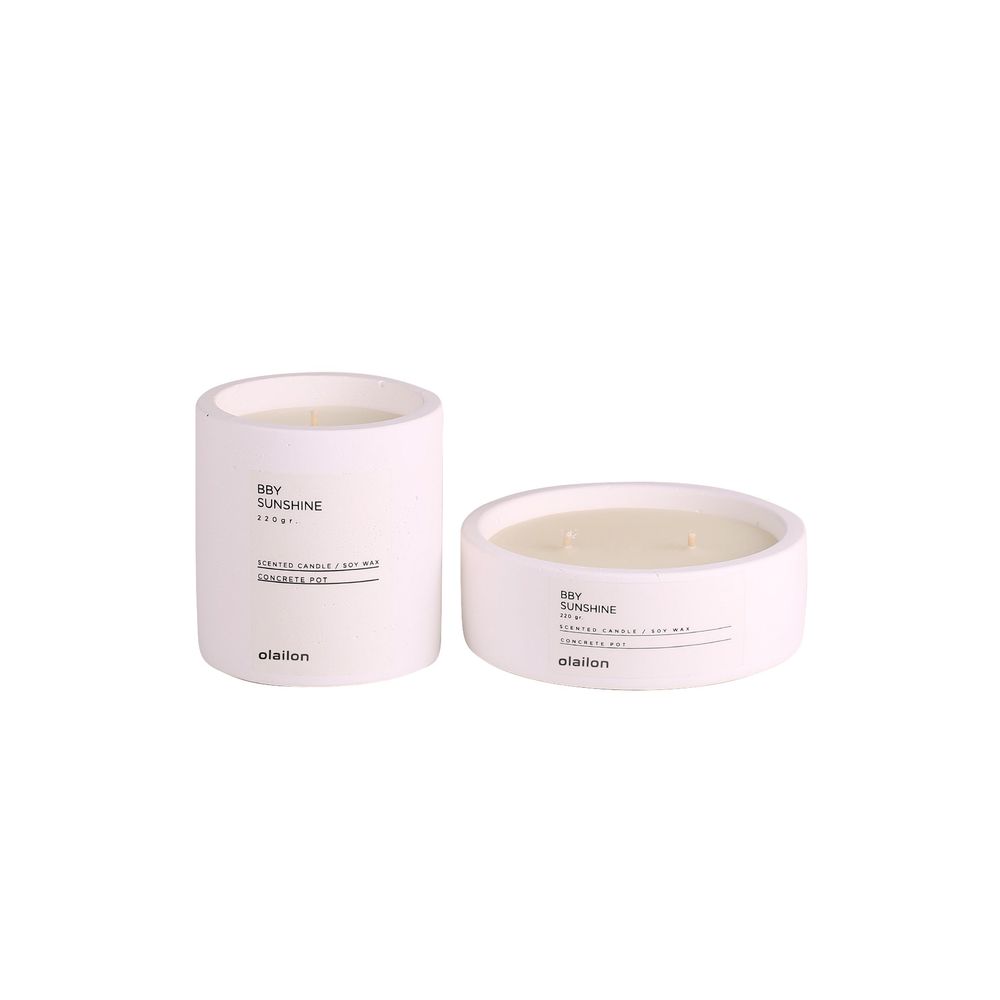 Candle set (2 pieces) Bby Sunshine, colours: white slika 2