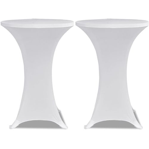 Navlaka za stol za stajanje Ø 60 cm bijela rastezljiva 4 kom slika 8