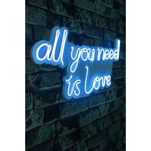 Wallity Ukrasna plastična LED rasvjeta, All You Need is Love - Blue