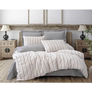 Unus - Grey Grey
White Single Quilt Cover Set