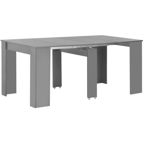 Produživi blagovaonski stol visoki sjaj sivi 175 x 90 x 75 cm slika 15