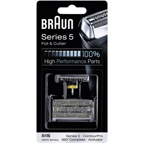 Braun 51S mrežica za brijanje i podrezivač brade srebrna 1 Set slika 1