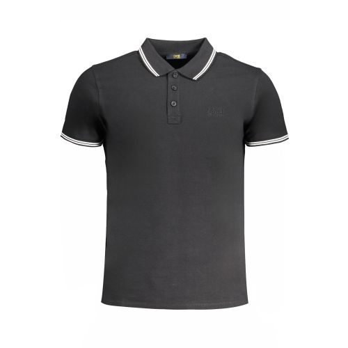 CAVALLI CLASS MEN'S SHORT SLEEVED POLO SHIRT BLACK slika 1