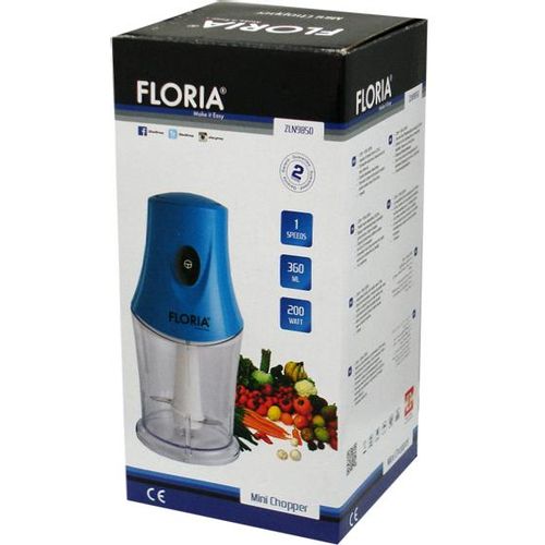 Floria ZLN9850/BL sjeckalica, 3 brzine, posuda 360 ml, 200 W, plava slika 3