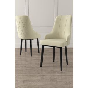 Trex - Set stolica u krem i crnoj boji (6 komada)