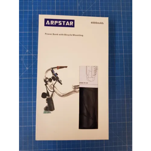 Arpstar Power Bank sa držačem za bicikl 4000mAh + kabl USB-A na Micro USB slika 1