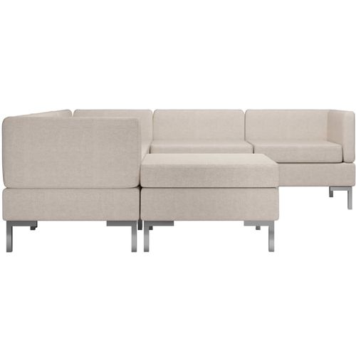 6-dijelni set sofa od tkanine krem slika 27