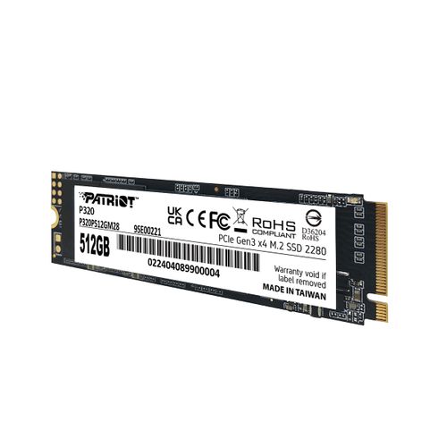 Patriot P320 512GB M.2 NVMe SSD PCIe Gen 3 x4 slika 2