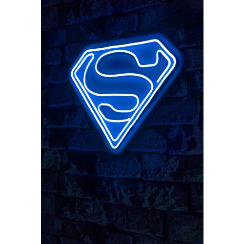 Wallity Ukrasna plastična LED rasvjeta, Superman - Blue slika 1