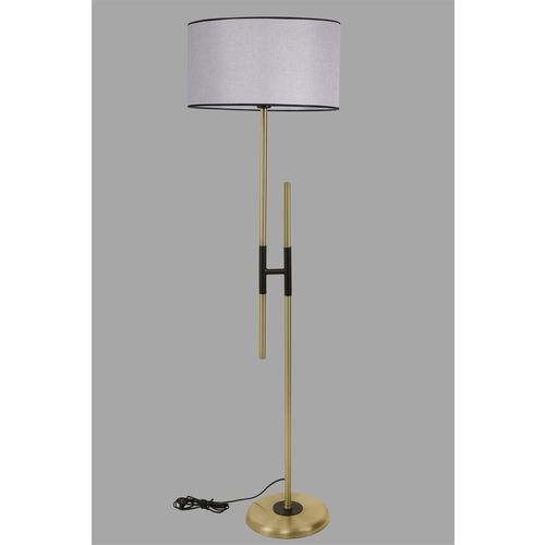 Felix Eskitme Lambader Silindir Açık Hasır Gri Abajurlu Light Grey Floor Lamp slika 2