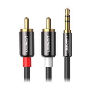 Kabel UGREEN, 3.5mm (M) na 2xRCA (M), pozlaćeni, 2m