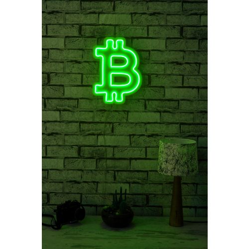 Wallity Ukrasna plastična LED rasvjeta, Bitcoin - Green slika 12