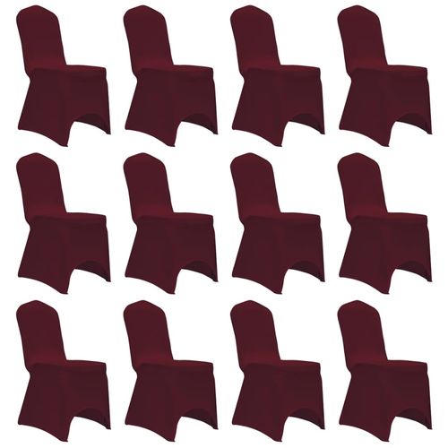 Navlake za stolice rastezljive boja burgundca 12 kom slika 15