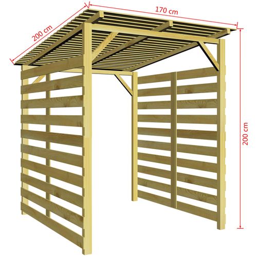 Vrtno spremište za drva od impregnirane borovine slika 10