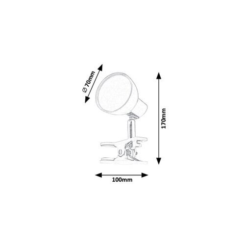 Rabalux Noah, clip lamp, crna, LED 5W Spot rasveta slika 6