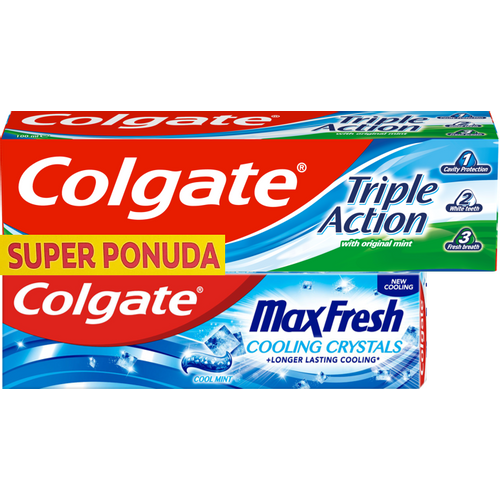 Colgate pasta za zube triple action 100ml + Colgate max fresh blue 75ml gratis slika 1