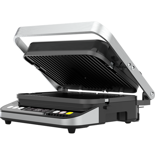 AENO ''Electric Grill EG5: 2000W, 2 heating modes - Lower Grill, Both Grills, 6 preset programs, Defrost, Max opening angle -180°, Temperature regulation, Timer, Removable double-sided plates, Plate size 320*220mm'' slika 1