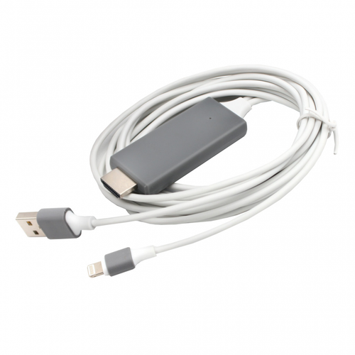 Kabl lightning na HDMI USB 2m sivi slika 1