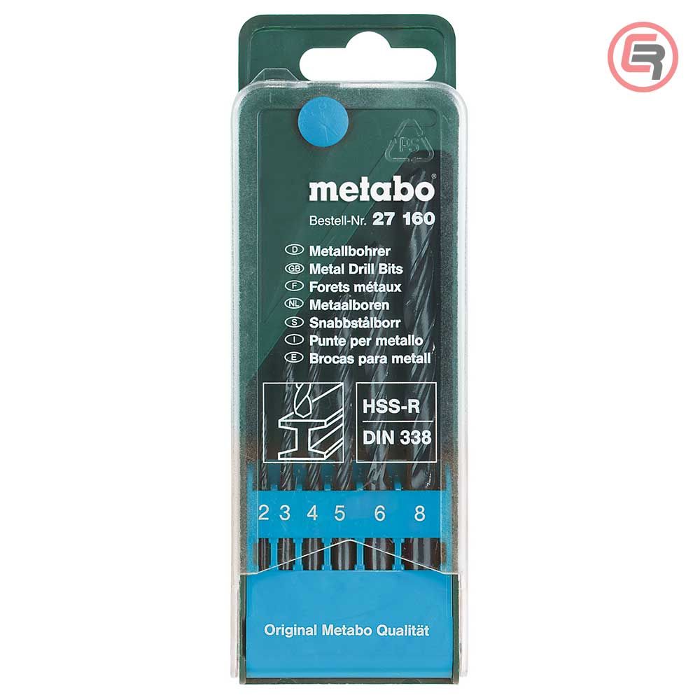 Metabo Garnitura Svrdala Za Metal HSS-R, 2 - 8 mm / 6 dijelna u PVC Kutiji – 627160000 slika 1