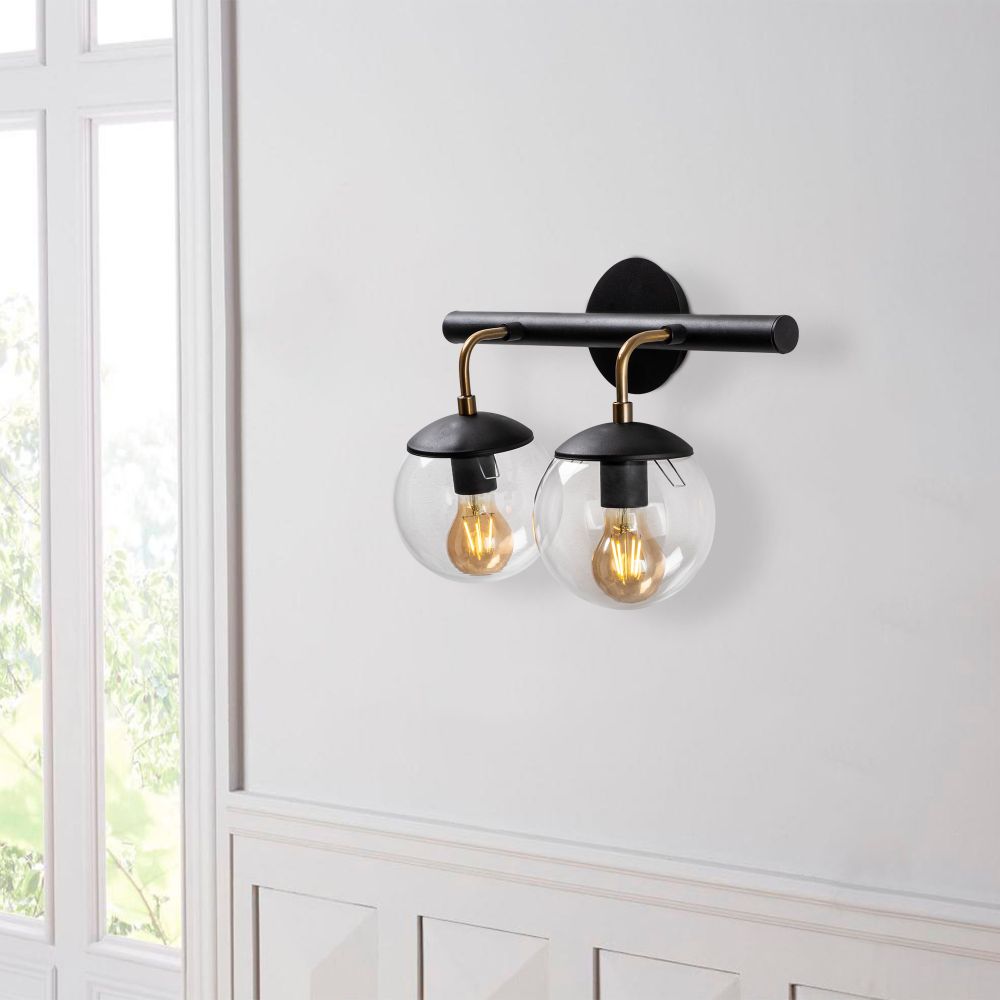 Gondol - 3012 Crna Zidna Lampa slika 1