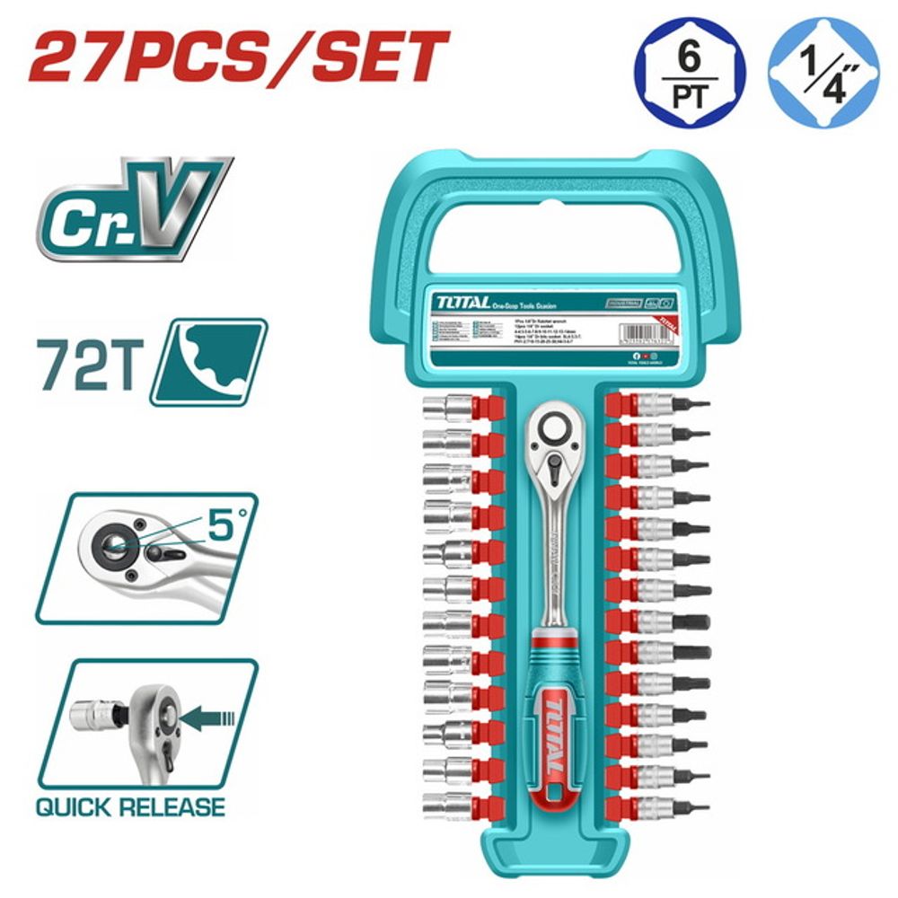 Set nasadnih ključeva 1/4, 27komada slika 1
