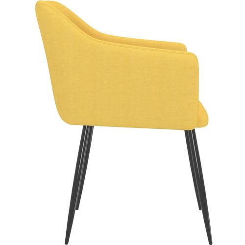 Blagovaonske stolice od tkanine 2 kom žute slika 15