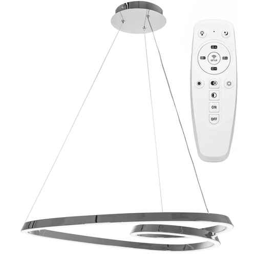 TOOLIGHT Stropna svjetiljka Hanging Loop LED + Daljinski upravljač APP798-cp Krom slika 1