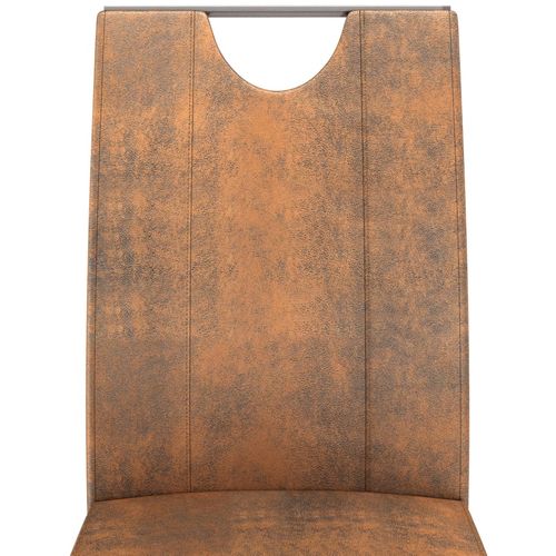 Blagovaonske stolice od umjetne kože 4 kom brušene smeđe slika 21