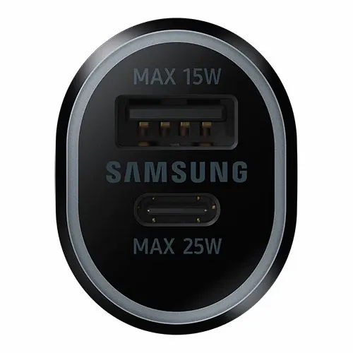 Samsung auto punjač Type C 25W & Usb A 15W crna slika 2