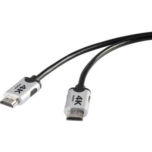 SpeaKa Professional HDMI priključni kabel 1.50 m audio povratni kanal (arc), Ultra HD (4K) HDMI, pozlaćeni kontakti crna  Premium HDMI  4k/Ultra-HD priključni kabel  1.50 m crna SpeaKa Professional