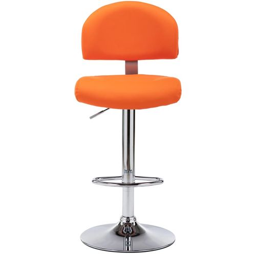 Barski stolac od umjetne kože narančasti slika 30